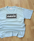 Band Tees Vintage 00s Oasis Box Logo Rock Band Blue T Shirt Y2k Hoodie, Sweatshirt | FlexRushtees.com