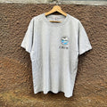Vintage Fruit Of The Loom Crew Tee Shirt Big Logo Fullprint