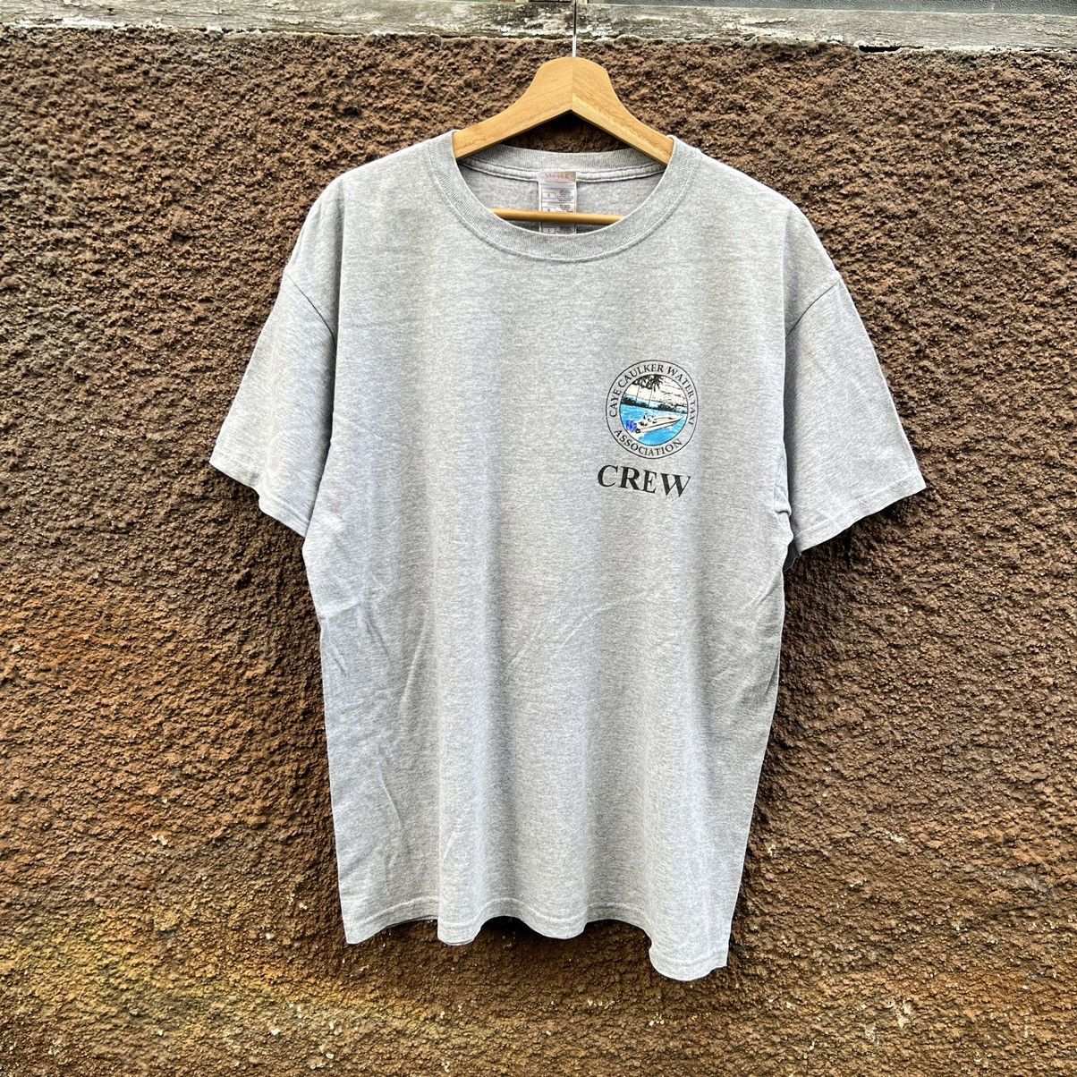 Vintage Fruit Of The Loom Crew Tee Shirt Big Logo Fullprint
