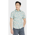Other Goodfellow Co Men S Light Blue Sunflower Print Short Slee