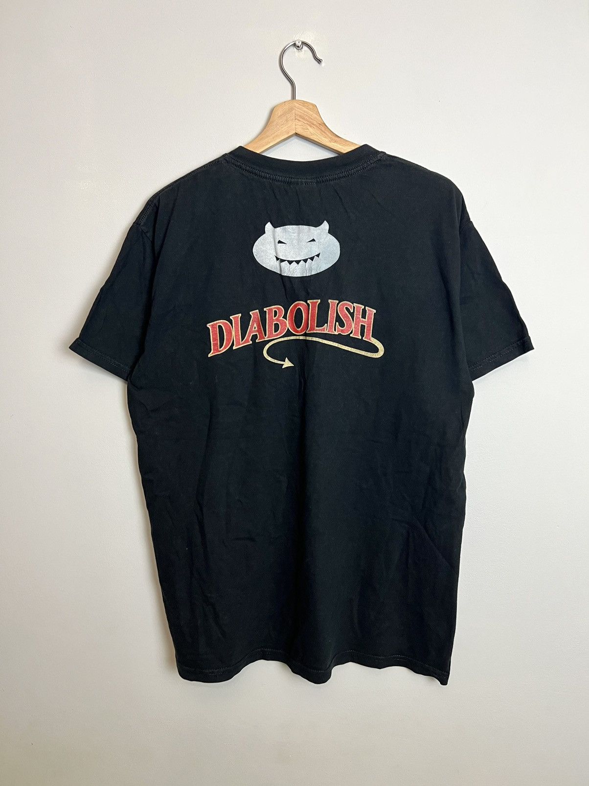 Vintage 90s Be Diabolish Devil Tshirt Band Rock Movie Usa