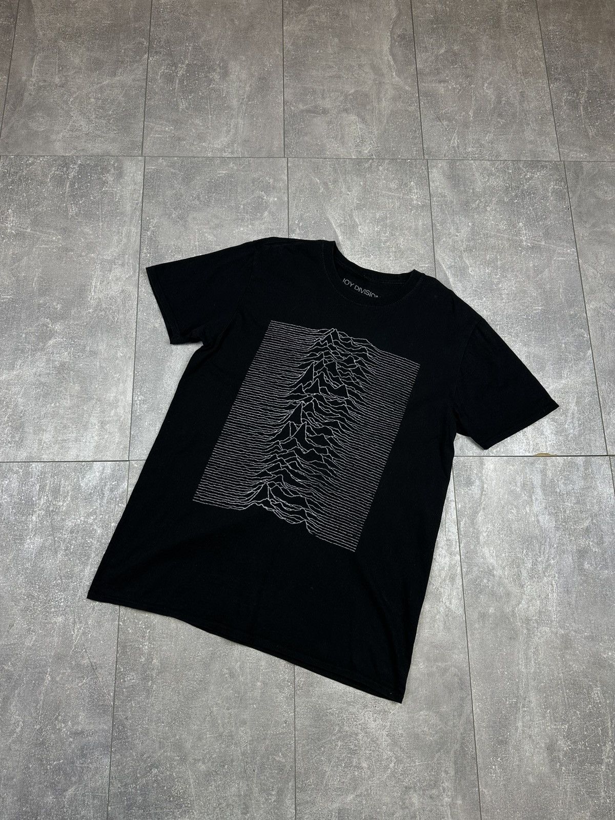 Band Tees Joy Division Unknown Pleasures Overprint Logo Tee Hoodie, Sweatshirt | FlexRushtees.com