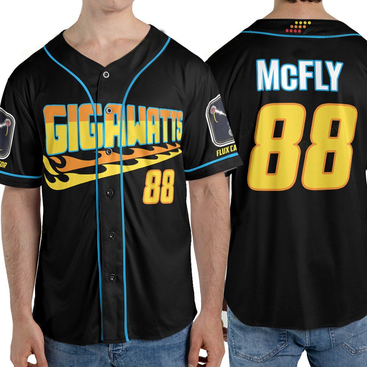 The Unbranded Brand Back To The Future Gigawatts Baseball Jersey