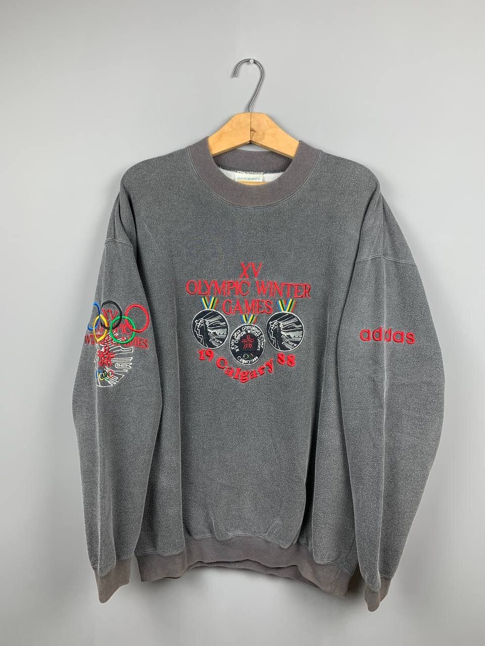 Usa Olympics X Vintage Adidas Vintage Rare Sweatshirt Olympic Winter Games 1988