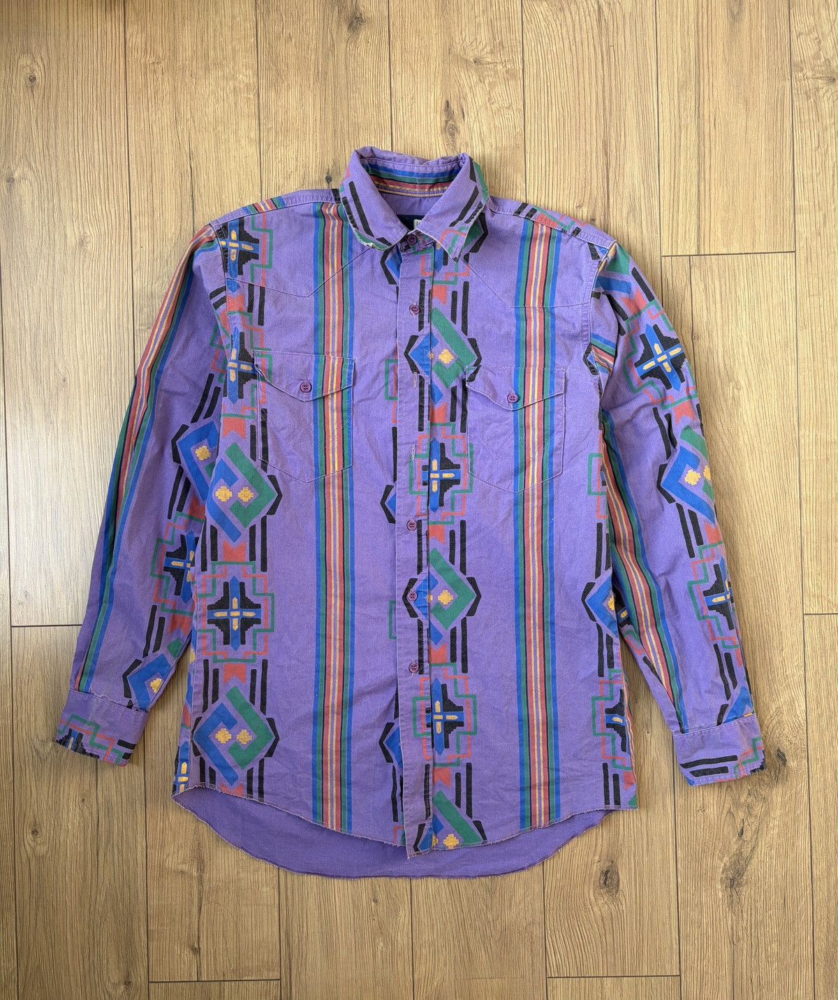Wrangler Western Navajo Aztec Brushpopper Shirt
