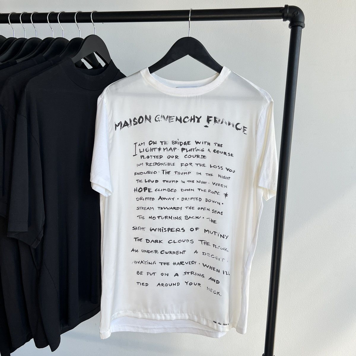 Givenchy Sheer Poem Tee Hoodie, Sweatshirt | FlexRushtees.com