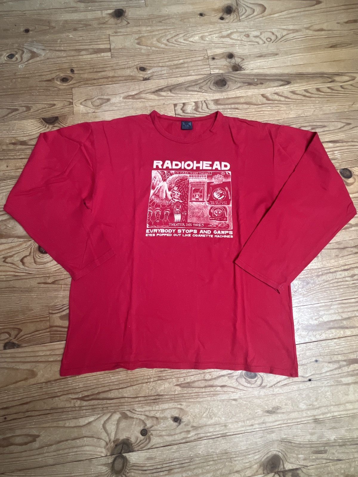 Band Tees Radiohead W A S T E Long Sleeve Vintage Tee Hoodie, Sweatshirt | AU16VibeMintTees.com