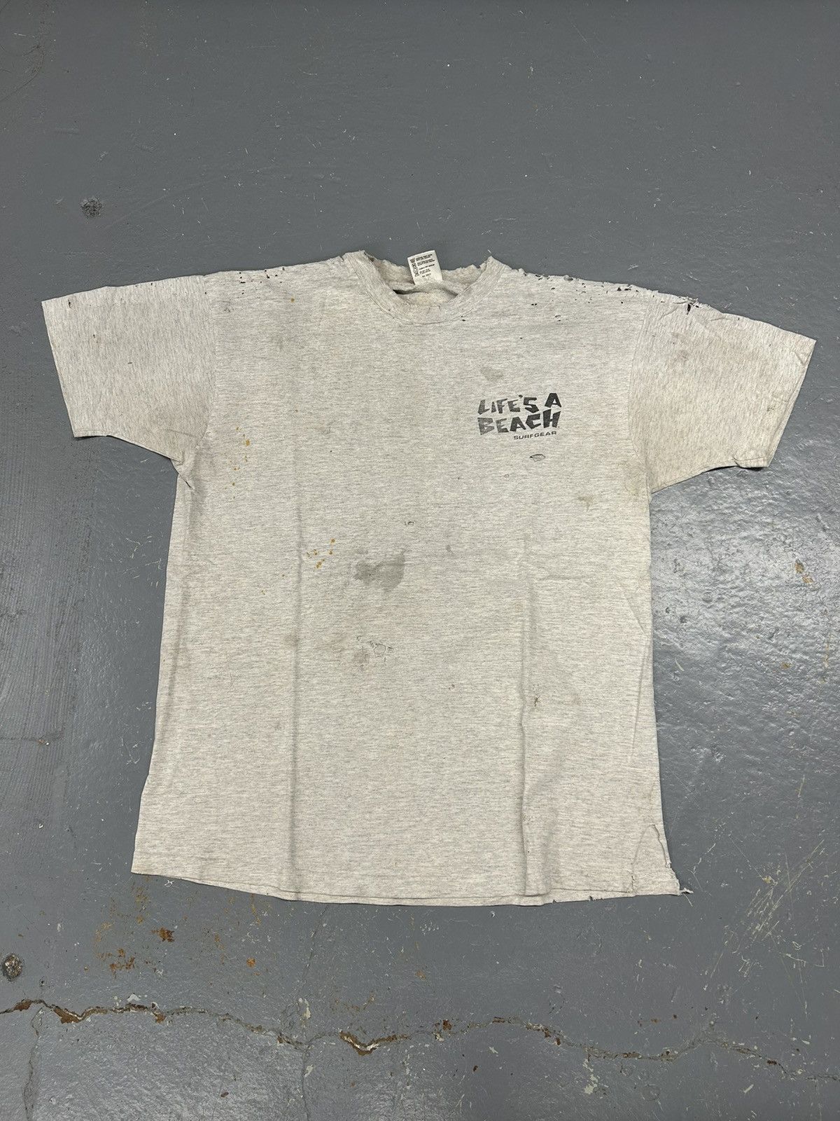 Crazy Vintage 90s Essential Thrashed Lifes A Beach Tee Shirt