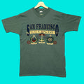 Fruit Of The Loom Vintage 90s San Francisco T Shirt Men Medium Green Fruit Of The Loom Crew Neck Sho Hoodie, Sweatshirt