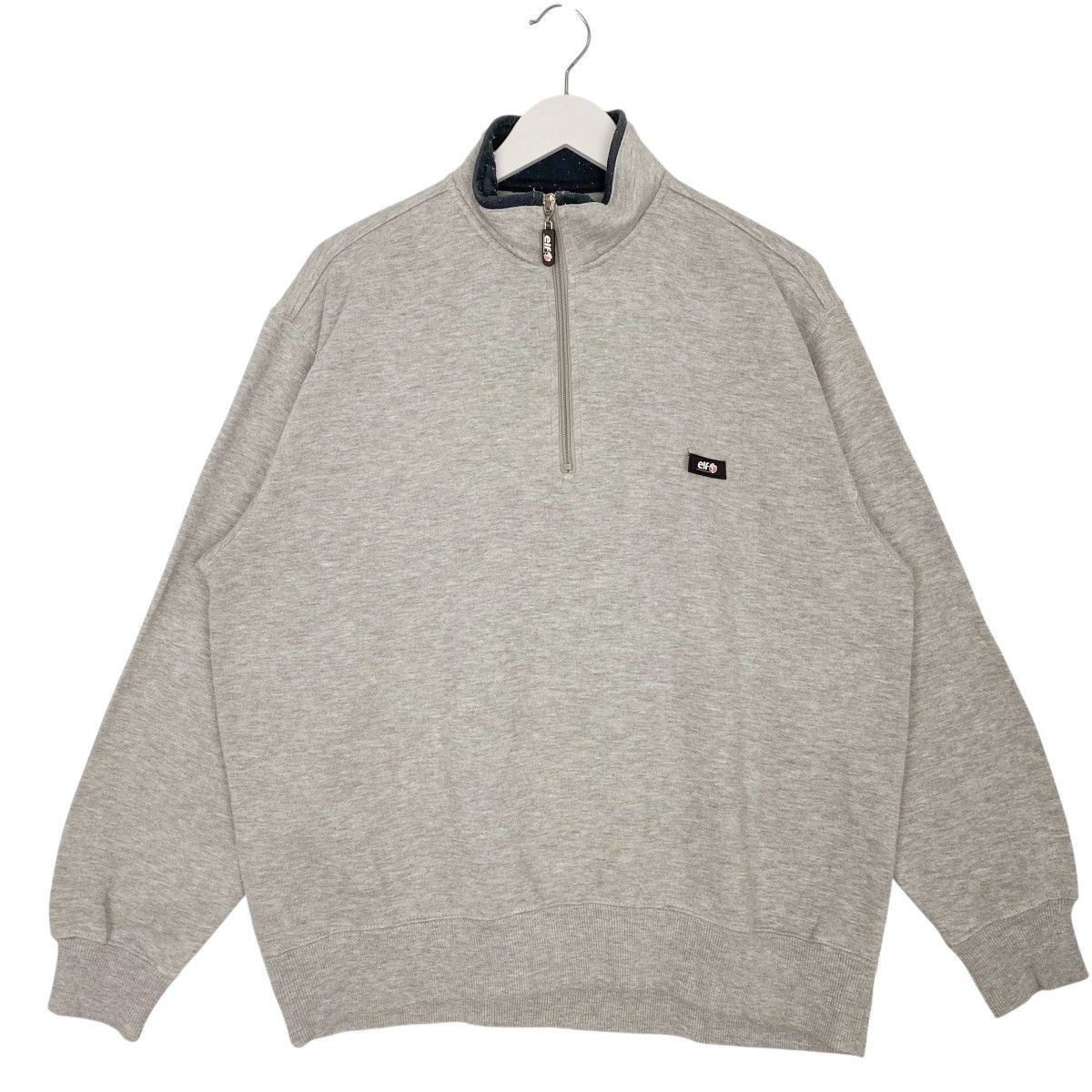 Other Vintage Elf Quater Zipper Sweatshirt Grey Pullover Size L