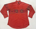Vintage Wrangler Brushpopper Western Cowboy Aztec Shirt