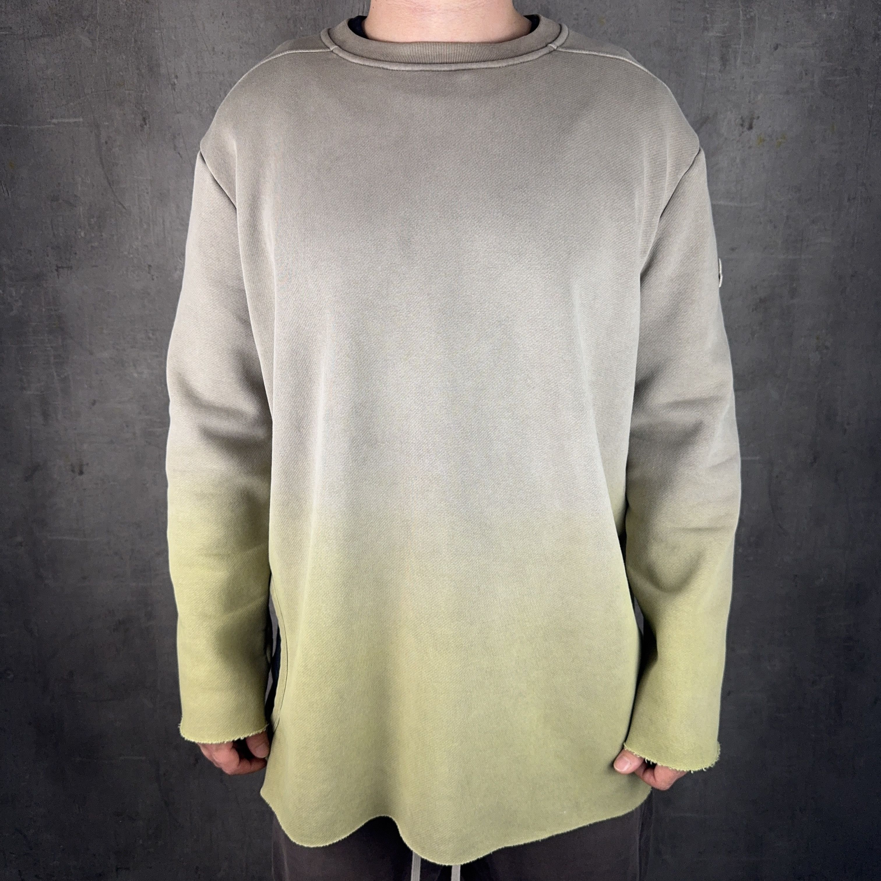 Owens Rick Owens Moncler Subhuman Crewneck Sweatshirt Acid Degrade