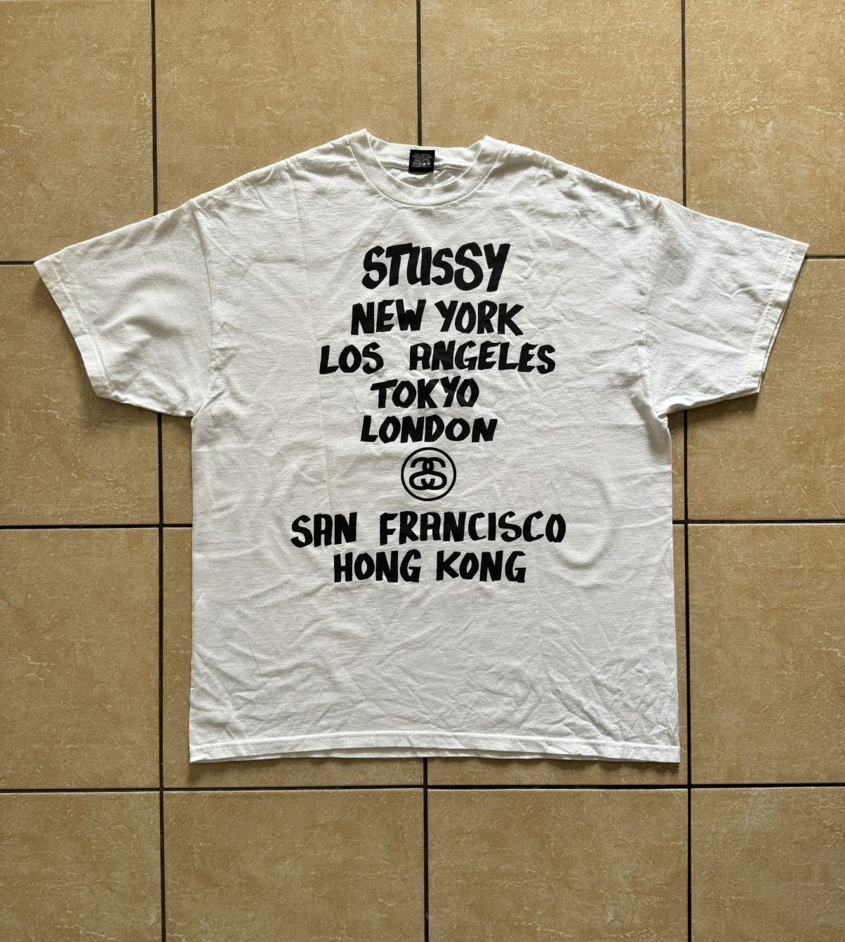 Vintage Stussy World Tour Boxy T Shirt Hoodie, Sweatshirt | FlexRushtees.com
