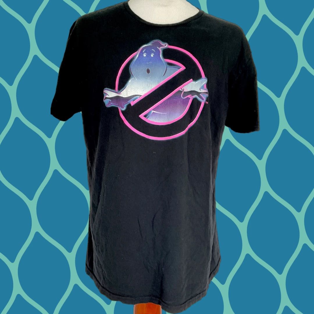 Vintage Ghostbusters Graphic T Shirt Xl Gray Men S Short Sleeve Crew Neck Novelty Horror Movies