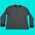 Untuckit Charcoal Gray Schrock Long Sleeve Thermal Henley Top Men Large T Shirt Henley Casu