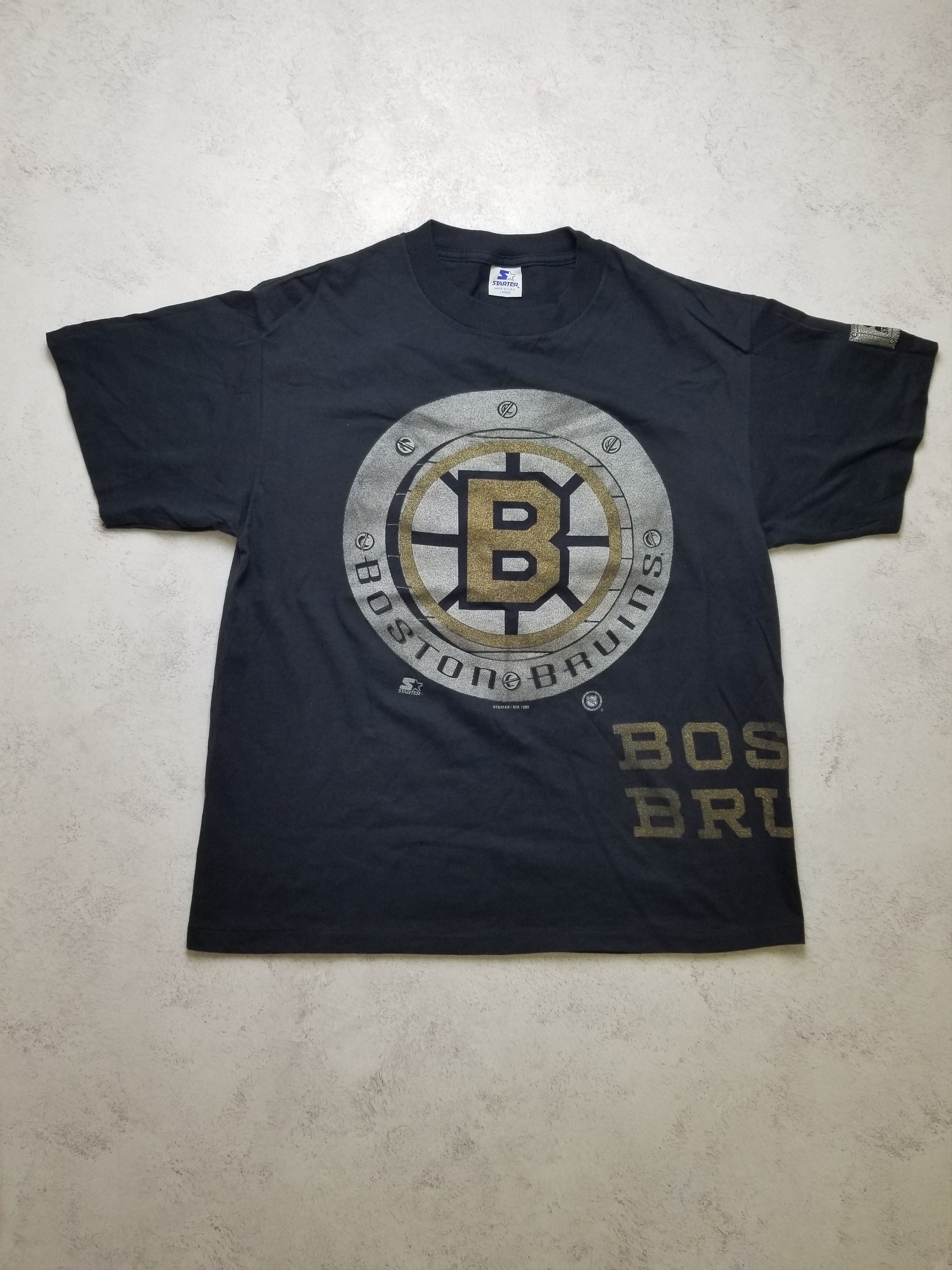 Vintage Starter Boston Bruins 1992 Logo Retro Nhl T Shirt