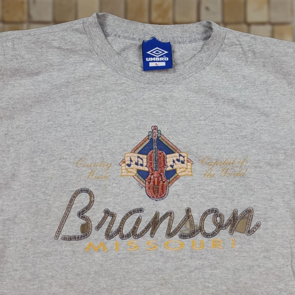 Umbro Vintage Branson Missouri Country Music T Shirt Men Large Gray 90s Retro Graphic Tee Hoodie, Sweatshirt