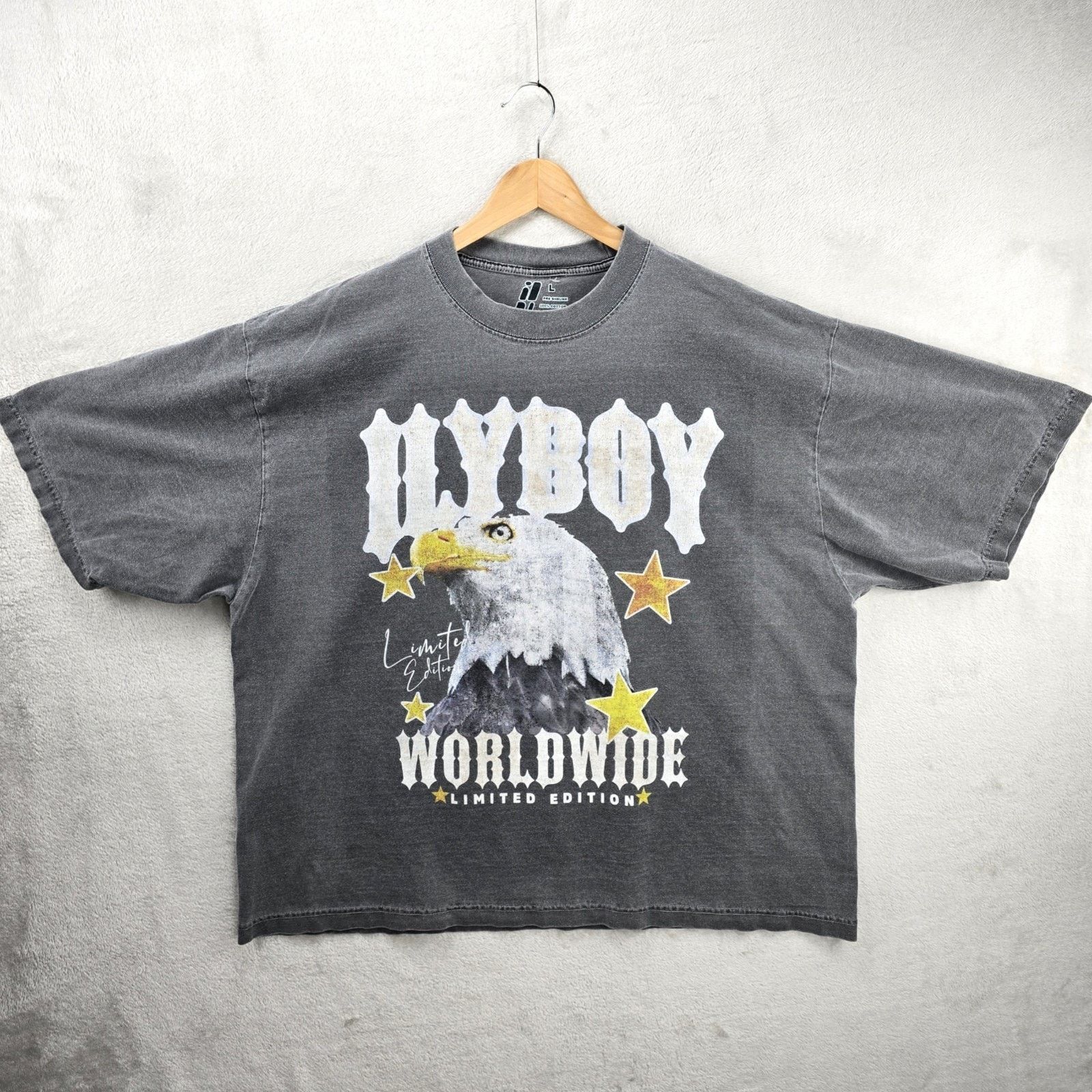 Other Ilboy Worldwide Oversized Tee Shirt Mens Large Gray Eagle Hoodie, Sweatshirt | FlexRushtees.com