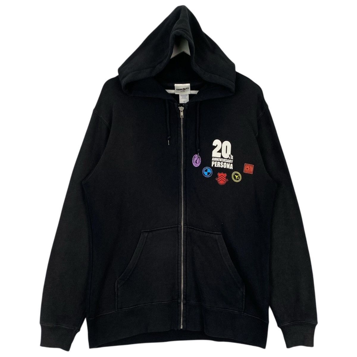 Vintage Persona 20 Fes Printed Hoodie Sweater Black T-Shirts, Sweatshirt | FlexRushtees.com