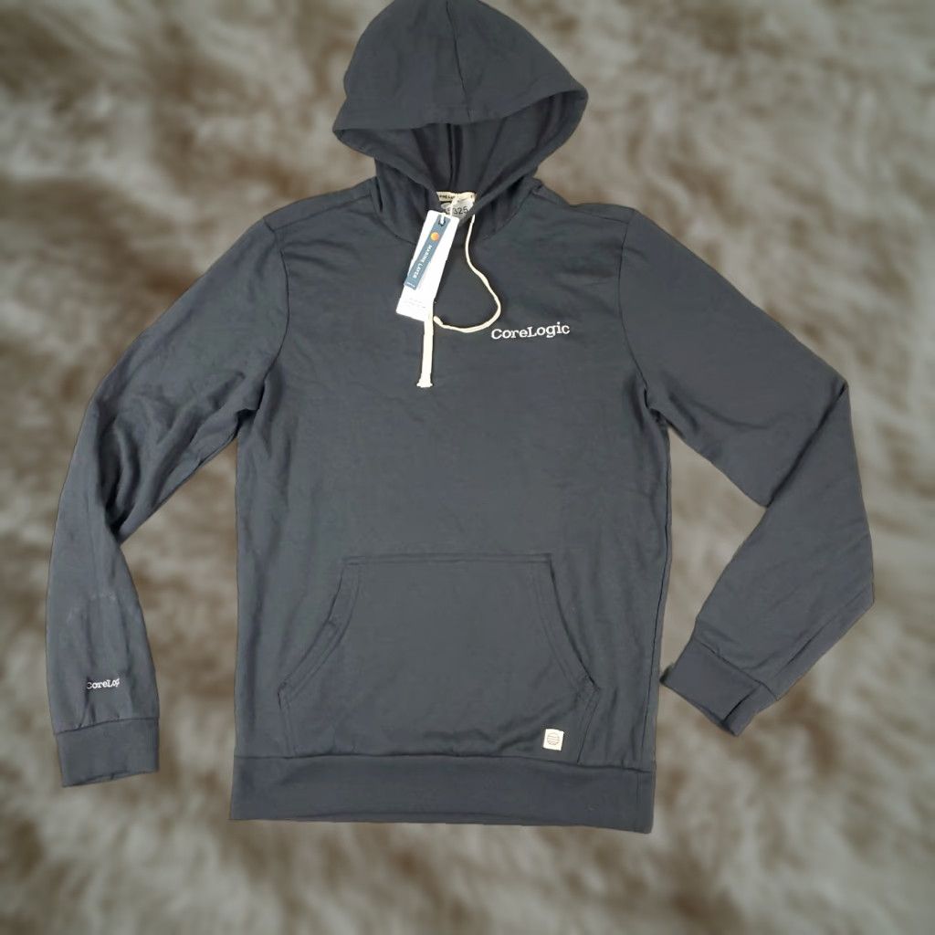 Layer Marine Layer Hoodie Mens Small Gray Pullover Sweatshirt Logo Mock Neck Adjustable All S T-Shirts | FlexRushtees.com