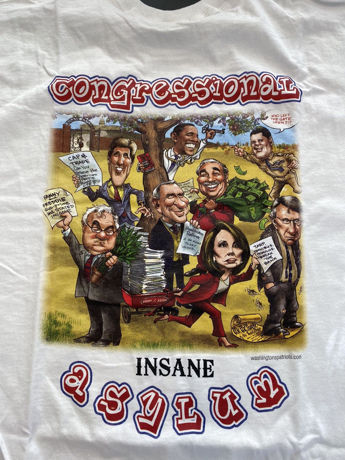 Gildan Washingtons Patriots Congressional Insane Asylum T Shirt