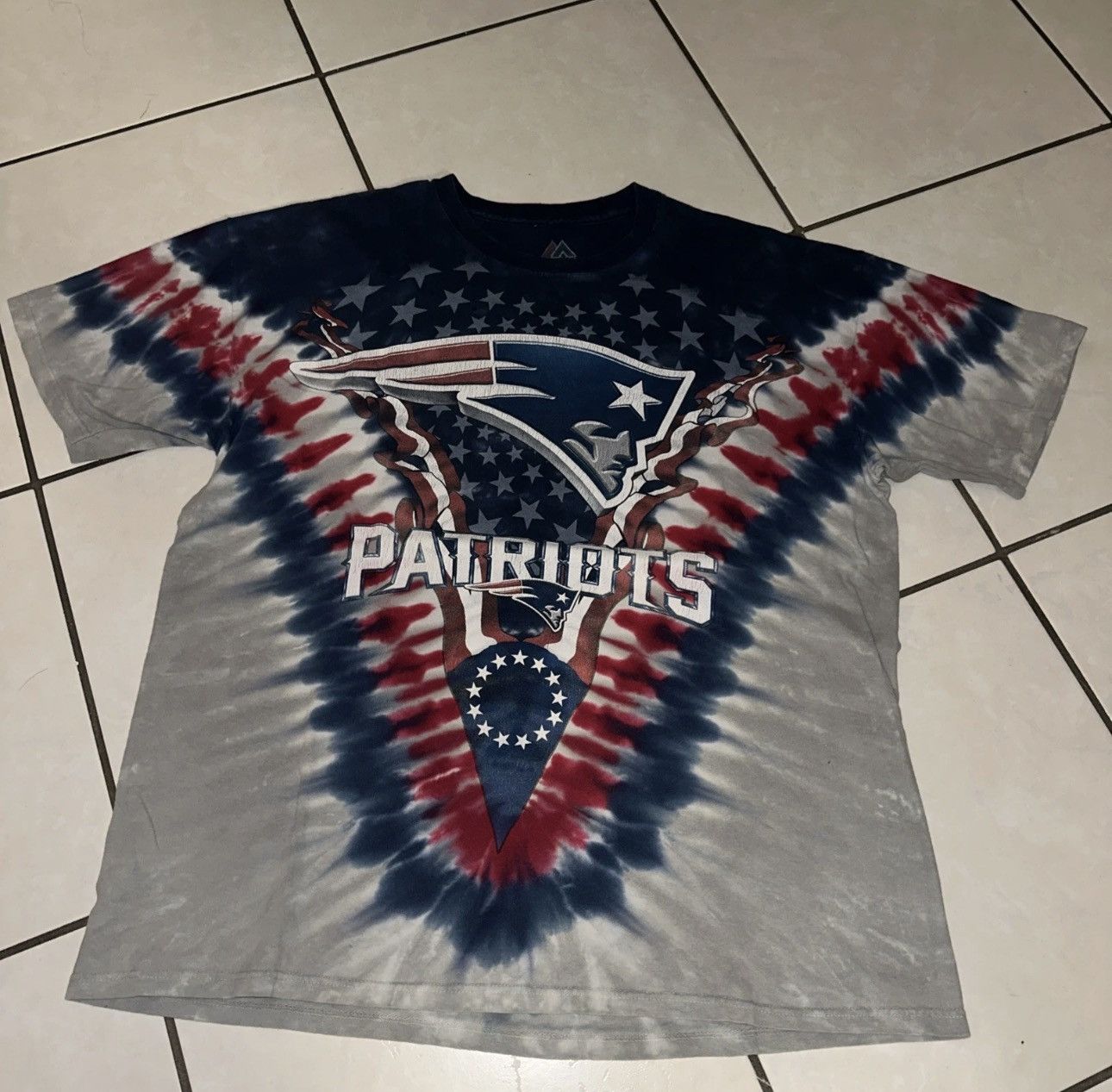 Other Y2k Vintage Majestic Patriots Tie Dye Double Sided