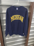 Vintage 1990 S Russel Michigan College Crewneck