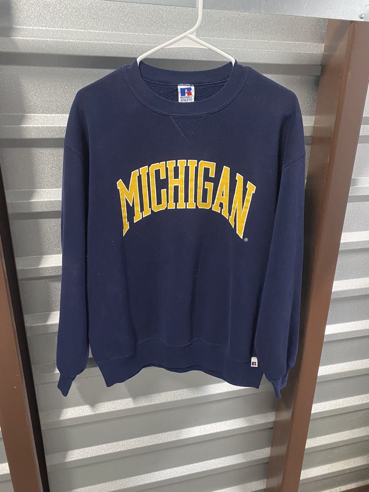 Vintage 1990 S Russel Michigan College Crewneck