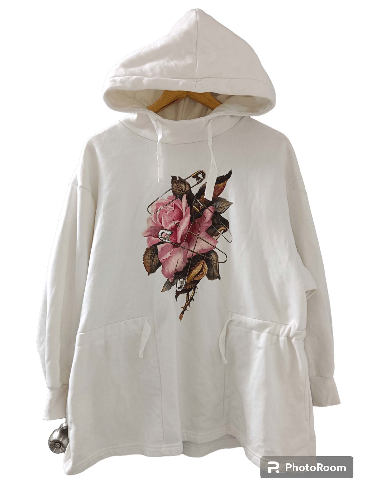 Undercover Iconic Safety Pins N Rose Printed Hoodies T-Shirts, Sweatshirt | FlexRushtees.com