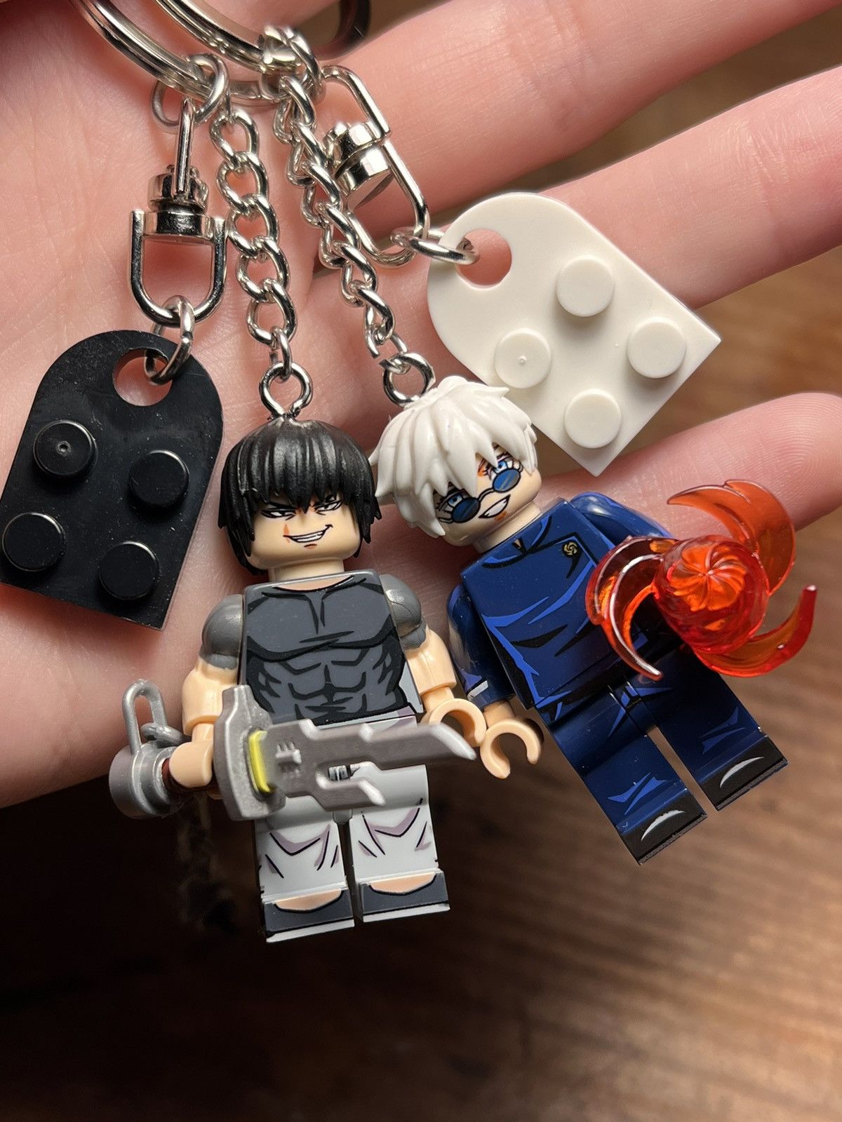 Anime Toji Gojo Jujutsu Kaisen Anime Minifigure Keychain Keyring