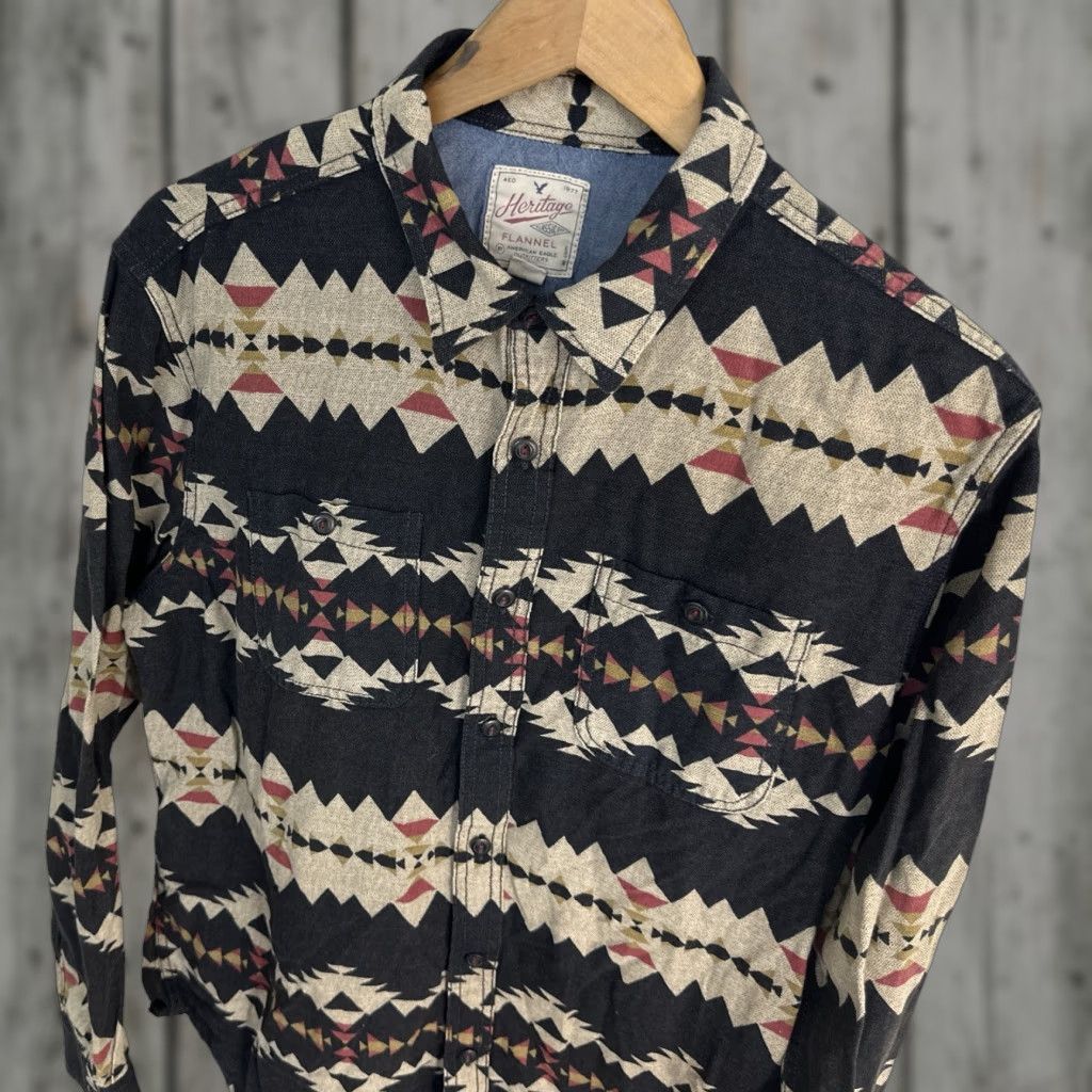 Eagle Outfitters American Eagle Outfitters Shirt Men Heritage Flannel Aztec Southwestern Ge