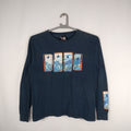 Vintage 90s Rare Surf Style Ski Man Longsleeves Tee
