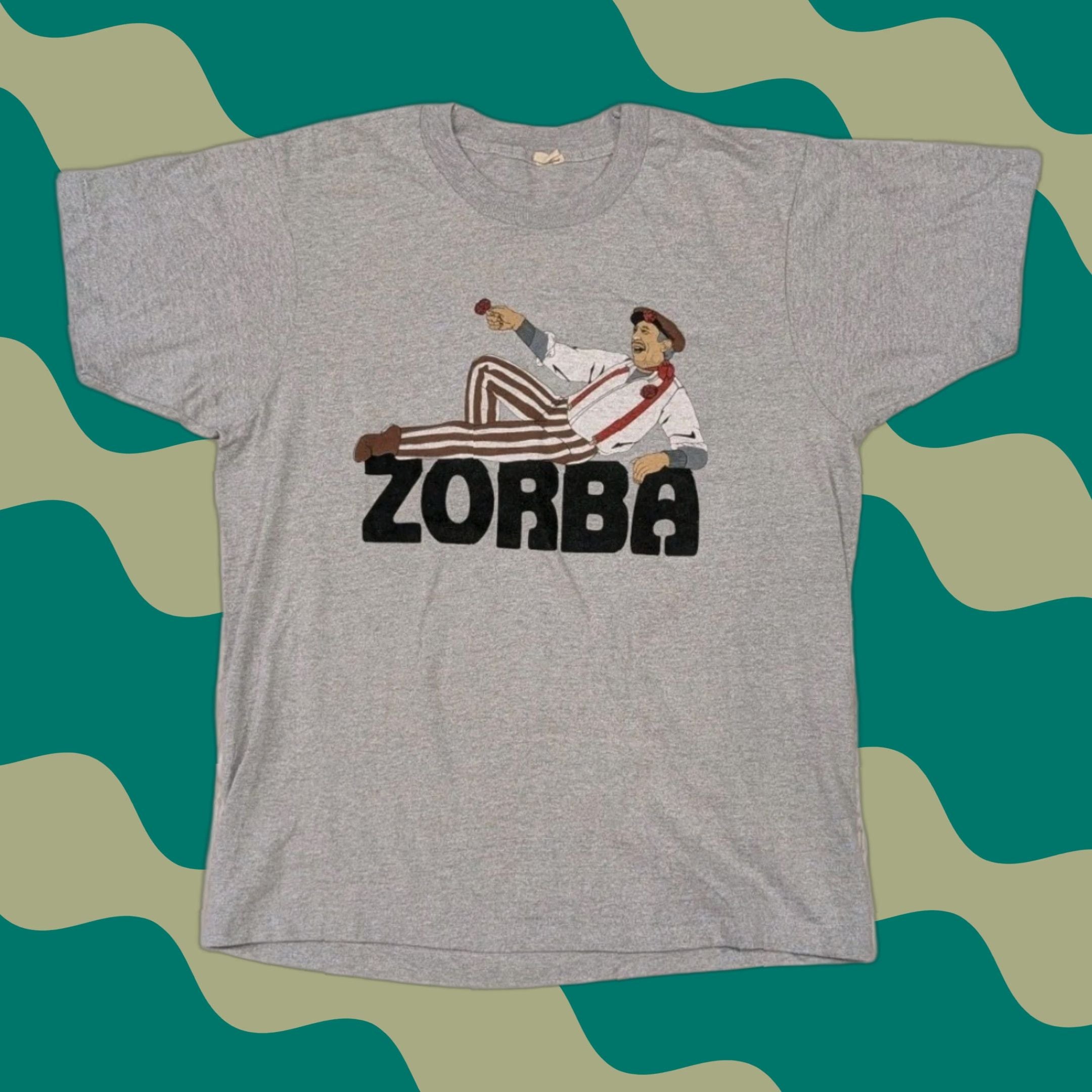 Vintage Zorba Movie Promo Zorba The Greek T Shirt Screen Stars Xl Gray Cotton Polyester Blen