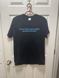 Gildan This Is Mental Health Blue Text Quote Shirt Hoodie, Sweatshirt | FlexRushtees.com