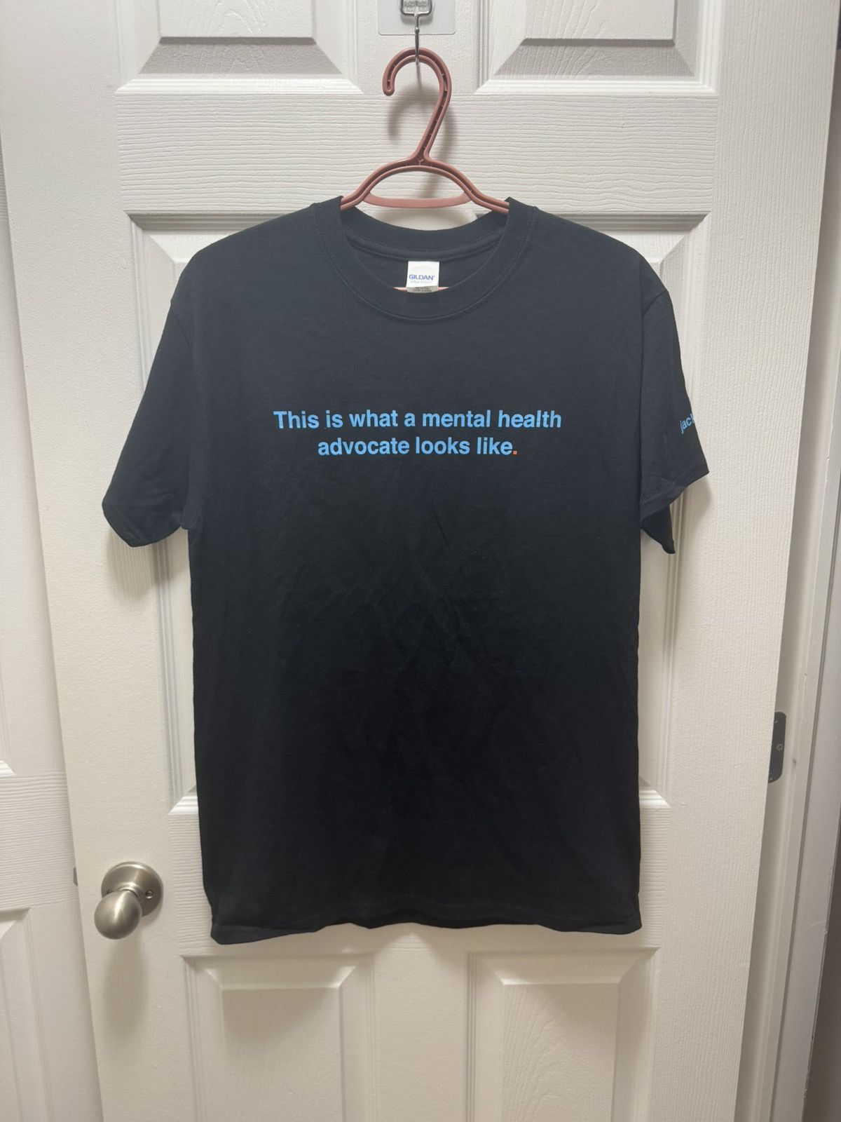Gildan This Is Mental Health Blue Text Quote Shirt Hoodie, Sweatshirt | FlexRushtees.com