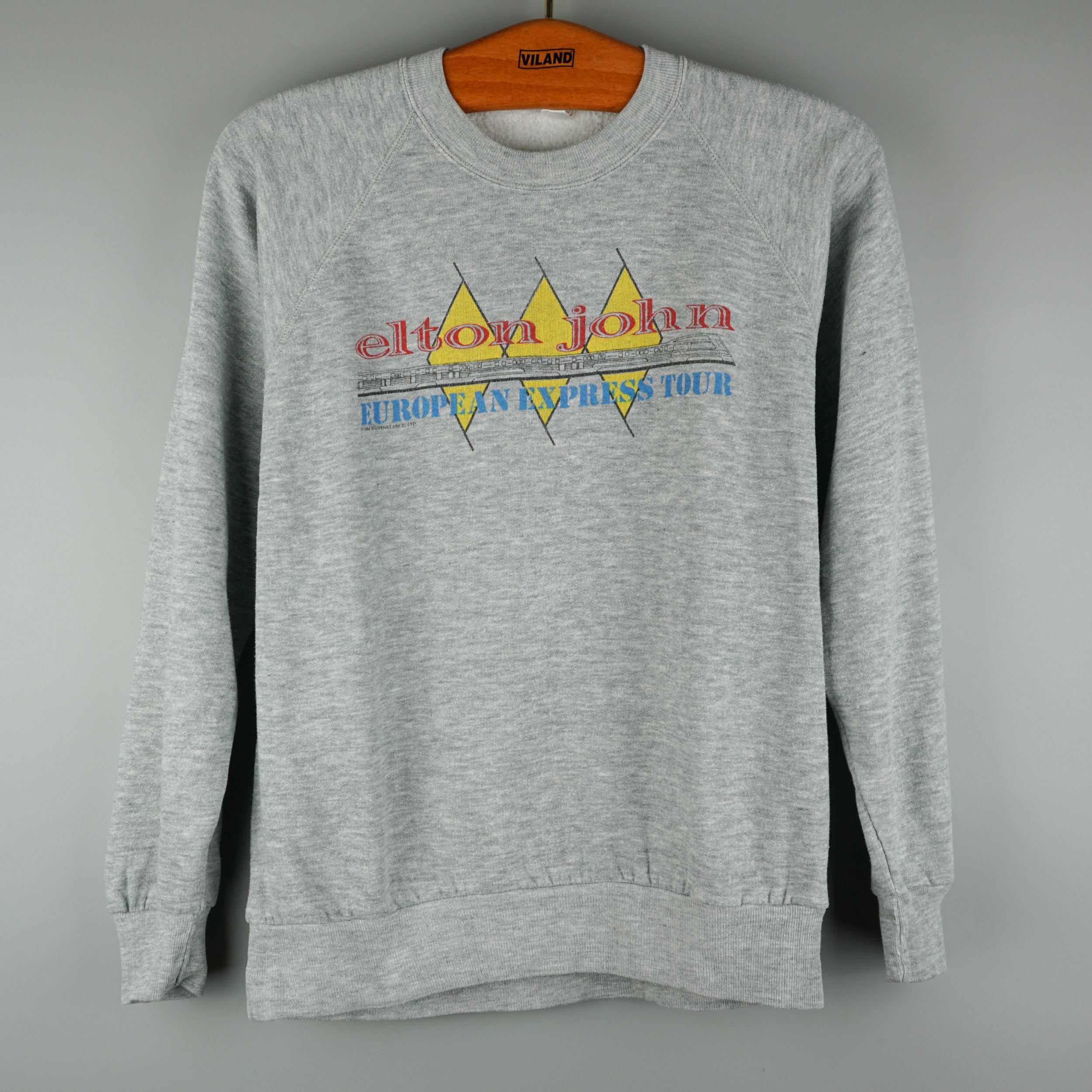 Vintage 1984 Elton John European Express Tour Sweatshirt T-Shirts, Hoodie | FlexRushtees.com