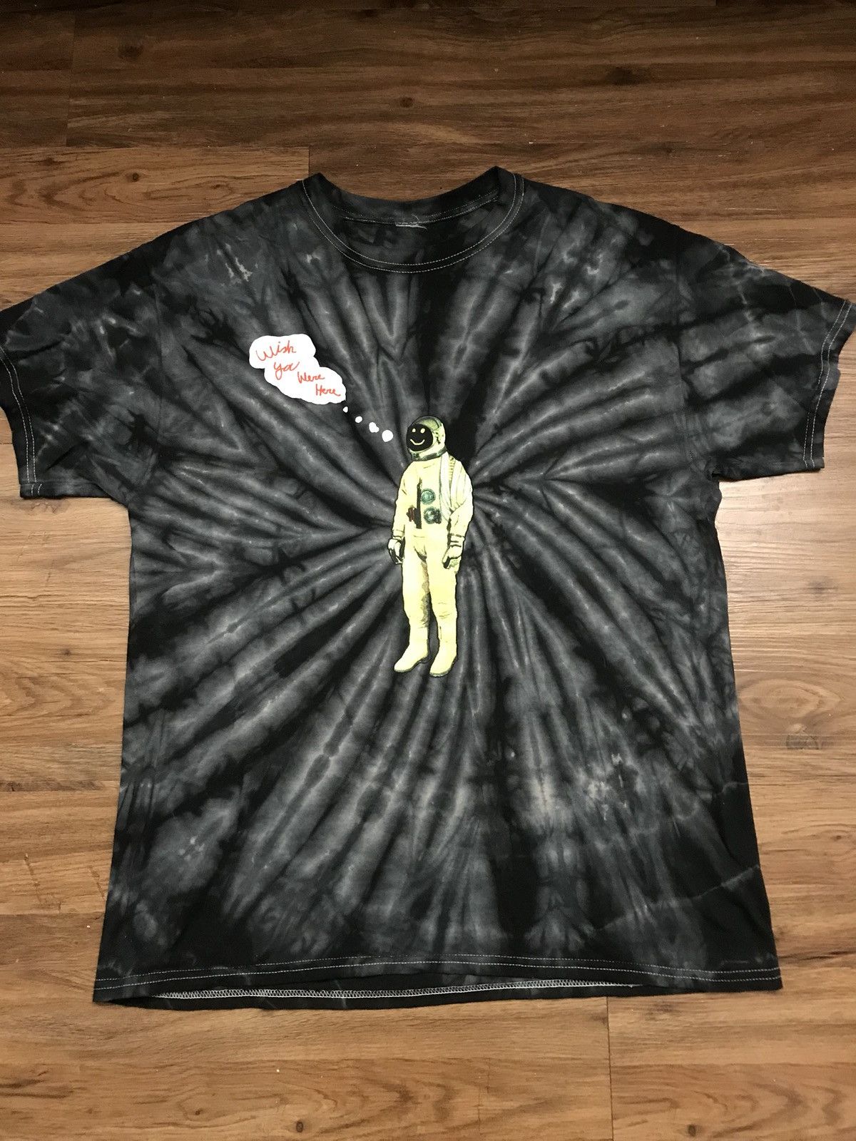 Scott Travis Scott Astroworld Tour Astronaut Black Tie Dye Tee
