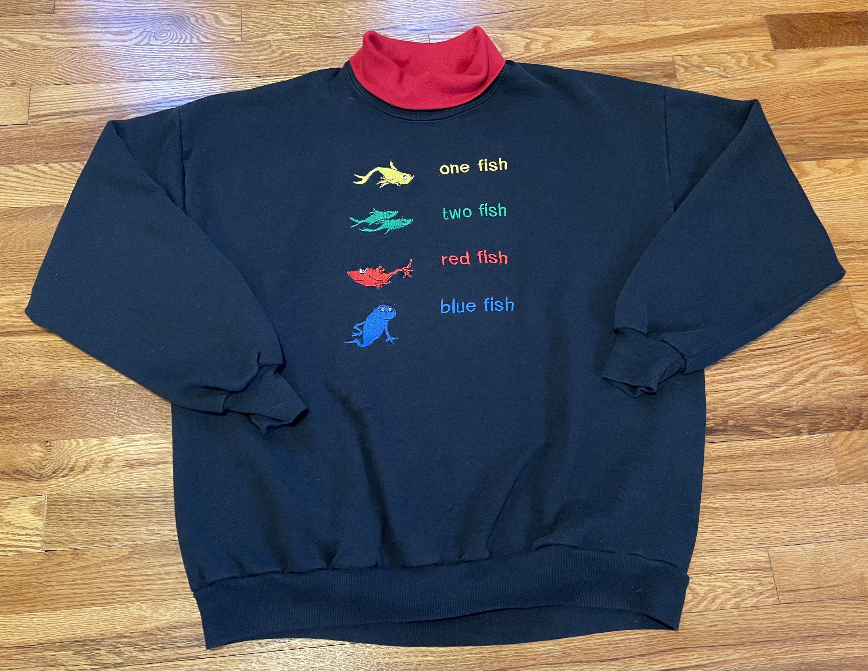 Vintage 80s 90s Dr Suess Xl Jerzees Turtleneck Sweatshirt