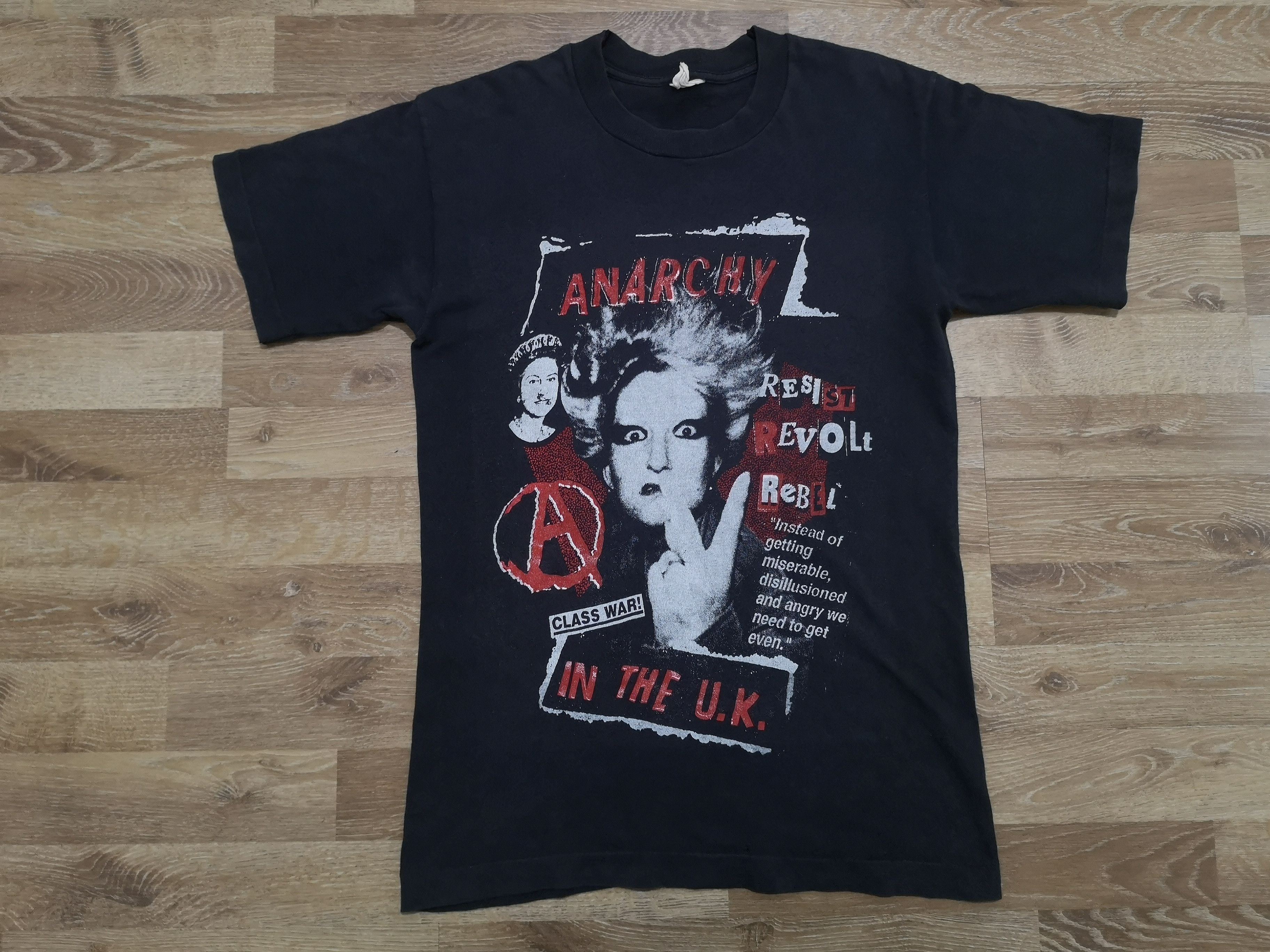 Rare True Vintage Anarchy In The Uk Punk Promo T Shirt Hoodie, Sweatshirt | FlexRushtees.com