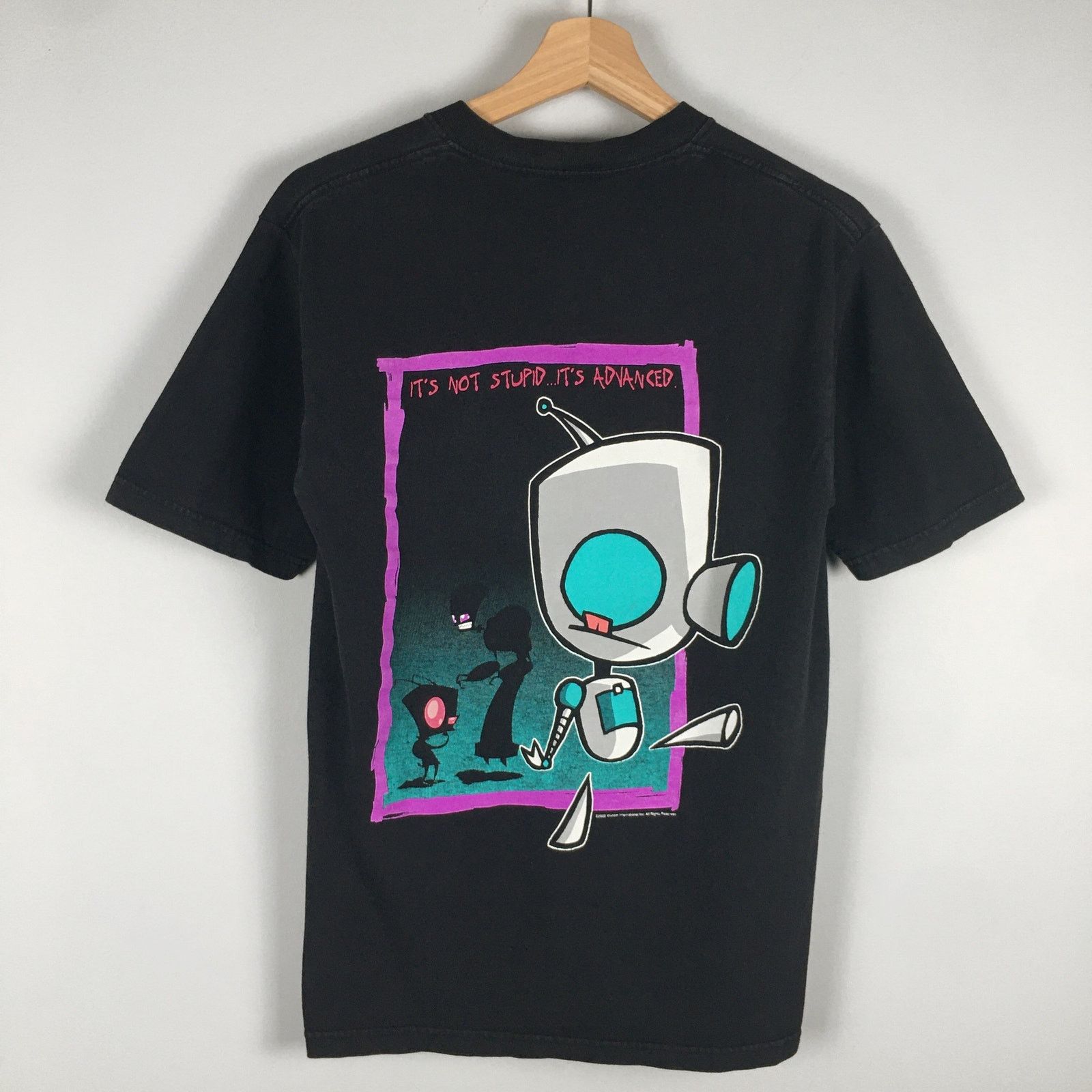 Rare Vintage 2002 Invader Zim Gir T Shirt Cartoon Tee Goth Hoodie, Sweatshirt | FlexRushtees.com