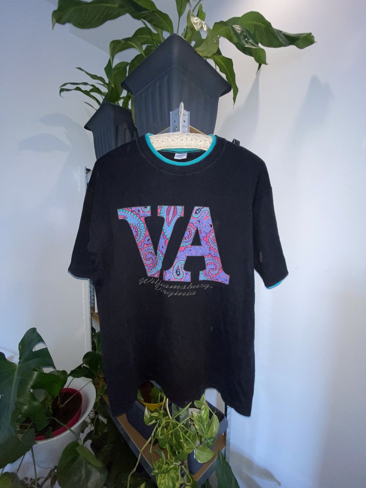 Vintage 90s Made In Usa Trippy Tee Dubleneck