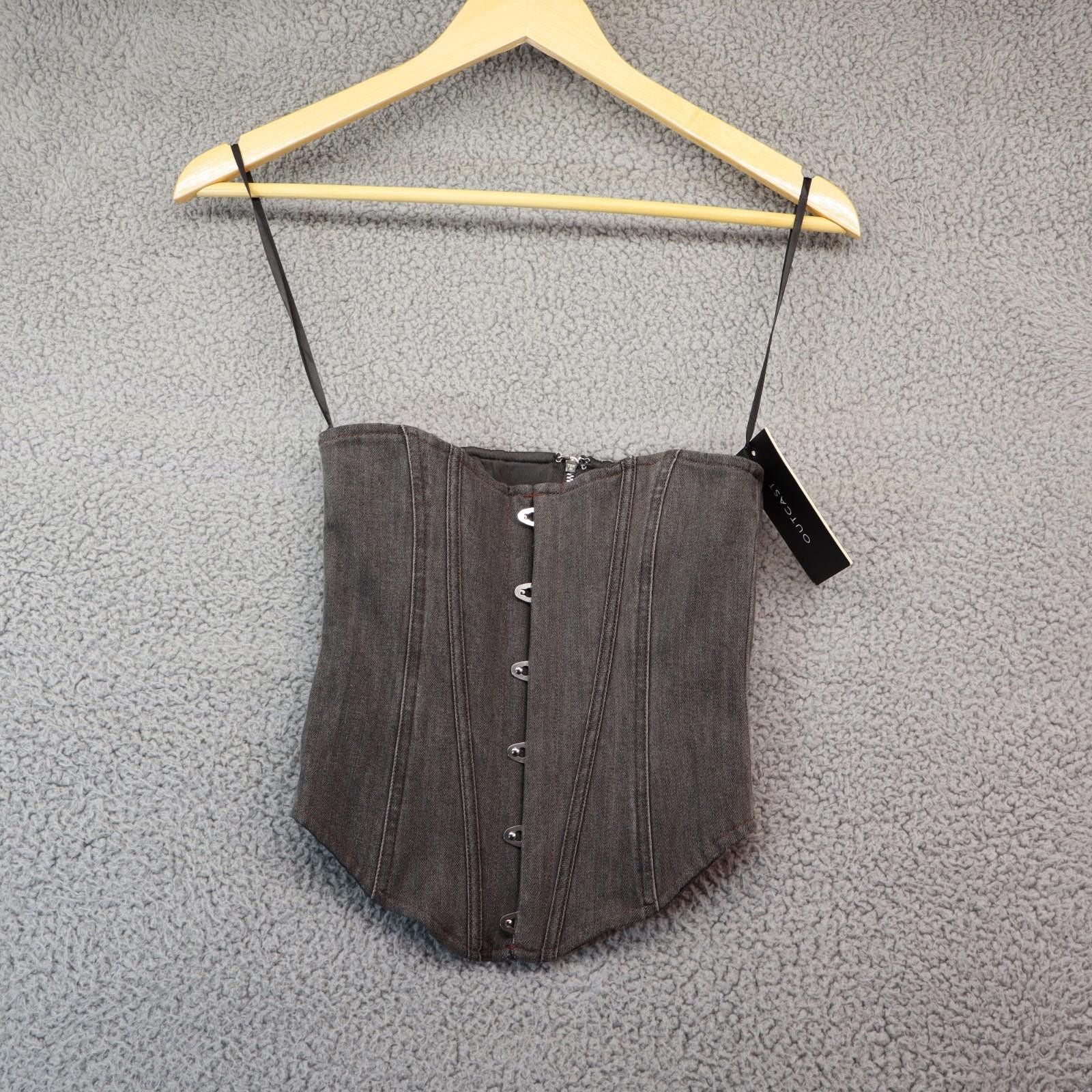 Outkast Outcast Top Women Xs Grey Bustier Corset Nwt Hot Topic Jean T-Shirts, Hoodie, Sweatshirt | AU16VibeMintTees.com