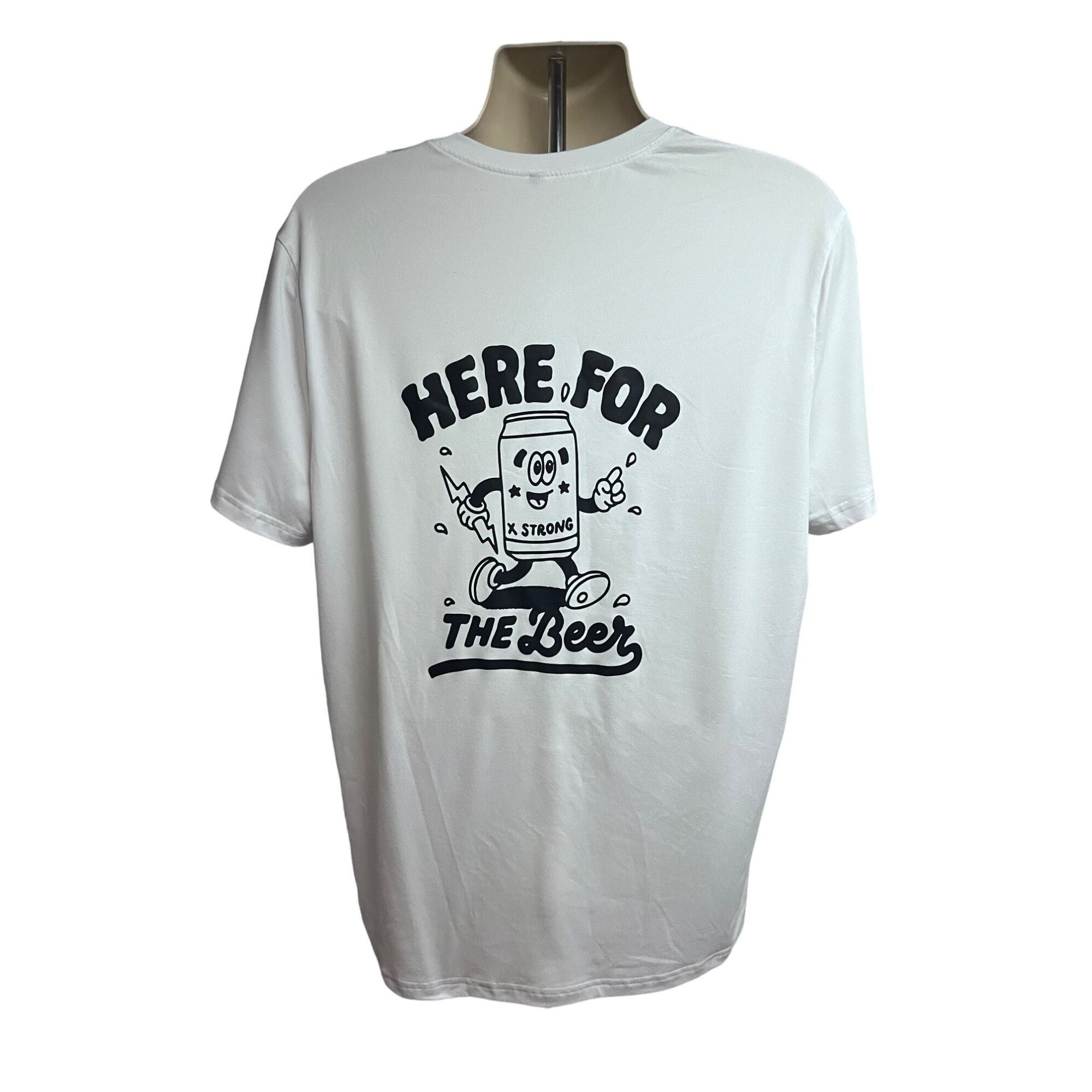 Other Mens White Double Graphic Novelty Funny T Shirt Xl Stretch R Hoodie, Sweatshirt | FlexRushtees.com