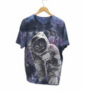 Vintage Y2k Tie Dye Cat Astronaut Mitten Off Cat Moon Talk