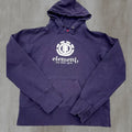 Vintage Element Hoodie Women L Purple White Embroidered Logo 90s Cartoon Graphic Print Ragla T-Shirts, Sweatshirt