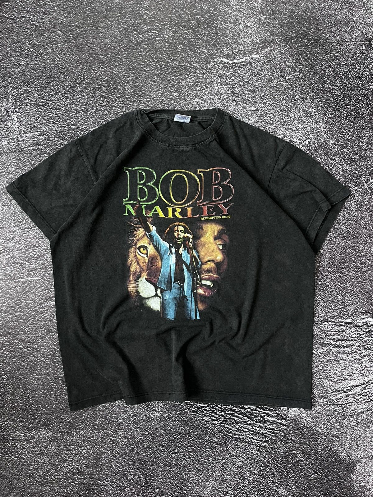 Bob Marley Crazy Vintage Y2k Bob Marley Redemption Song Faded Black Tee Hoodie, Sweatshirt | FlexRushtees.com