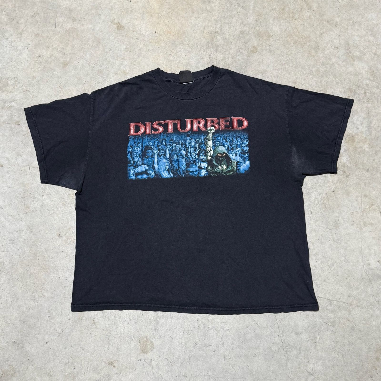 Vintage Disturbed Giant T Shirt Size Xxl Black Metal Band