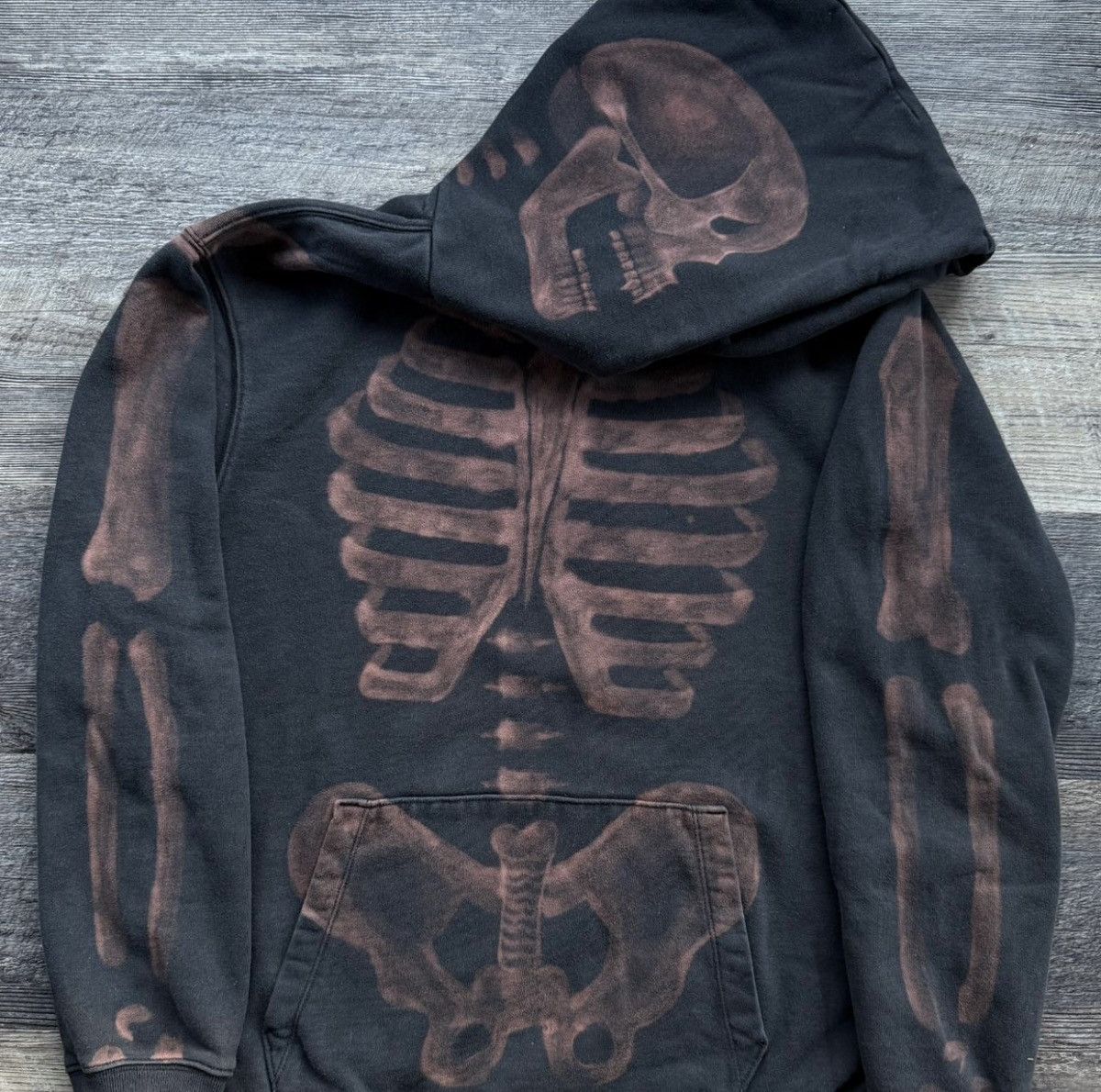 Gap Handmade Bleached Skeleton Hoodie