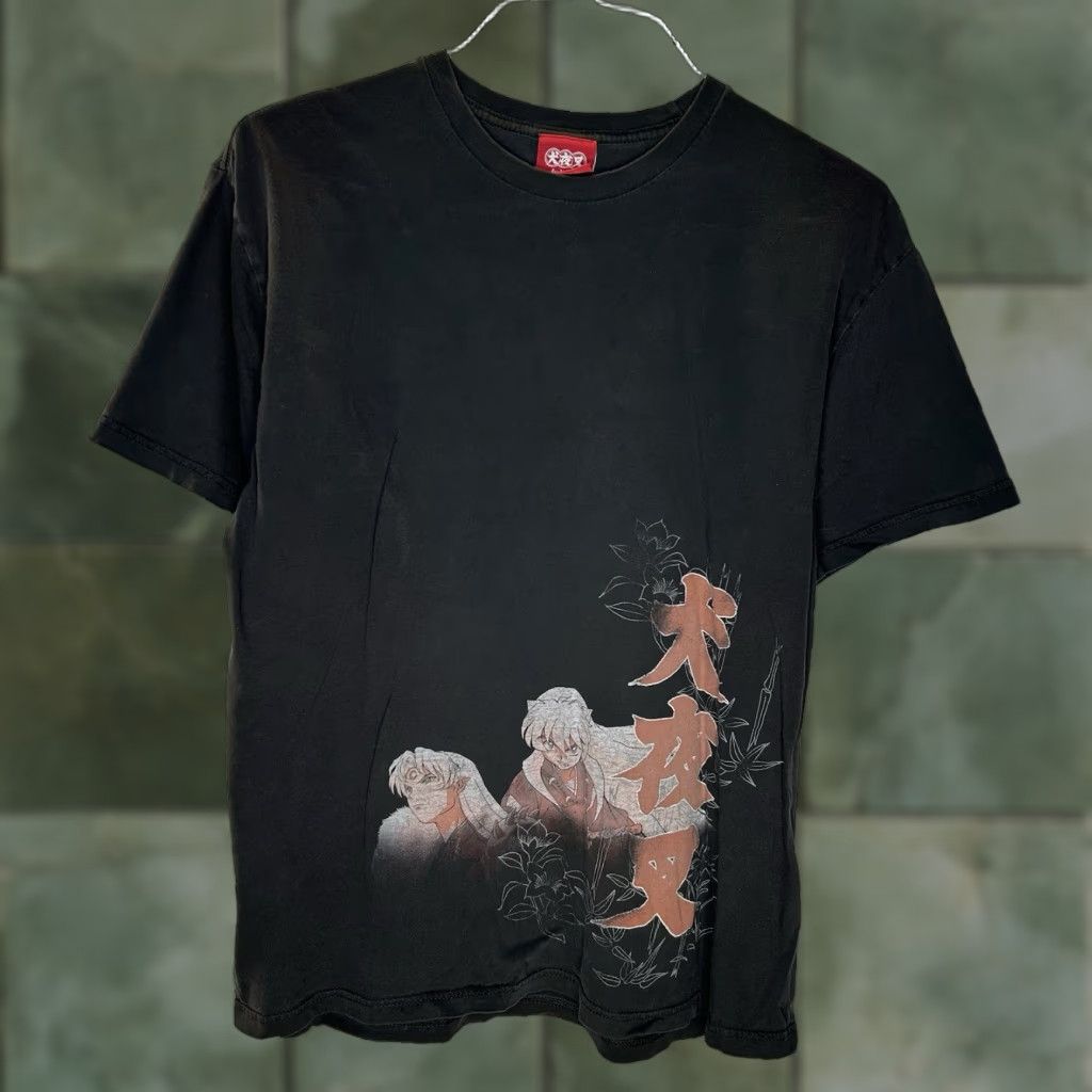 Doublet Vintage Inuyasha Sesshomaru Anime Manga Double Sided Graphic T Shirt Mens Medium Black Cotto