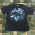 Hanes Vintage Rare Him Heartagram Raven Graphic Band T Shirt Y2k Gothic Rock Band Black L Mens T Shi